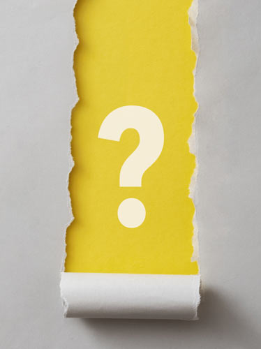 Yellow banner with a question mark, symbolizing the question, ‘Should I buy whole life insurance?’