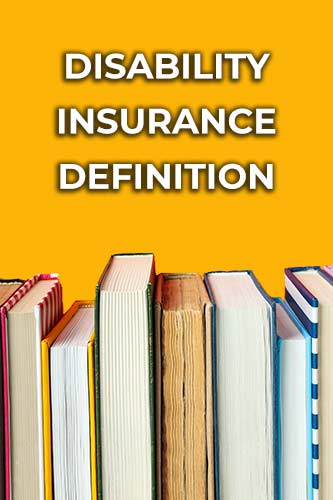 Books on a library shelf, symbolizing a disability insurance definition